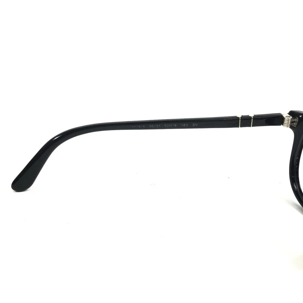 Persol Eyeglasses Frames 3019-S 95/31 Shiny Black Square Full Rim 52-18-140